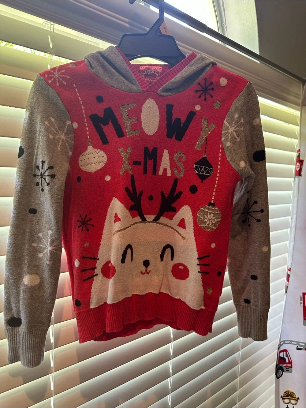 Holiday Sweater Kids Red and Gray Pullover - Brand: W&O?